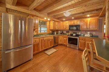 Fully equipped kitchen at your rental cabin in the Smokies.